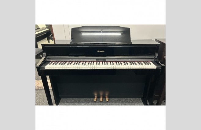 Roland HP605 Polished Ebony Digital Piano, Used - Complete Package (SN:ZOGO619) - Image 1